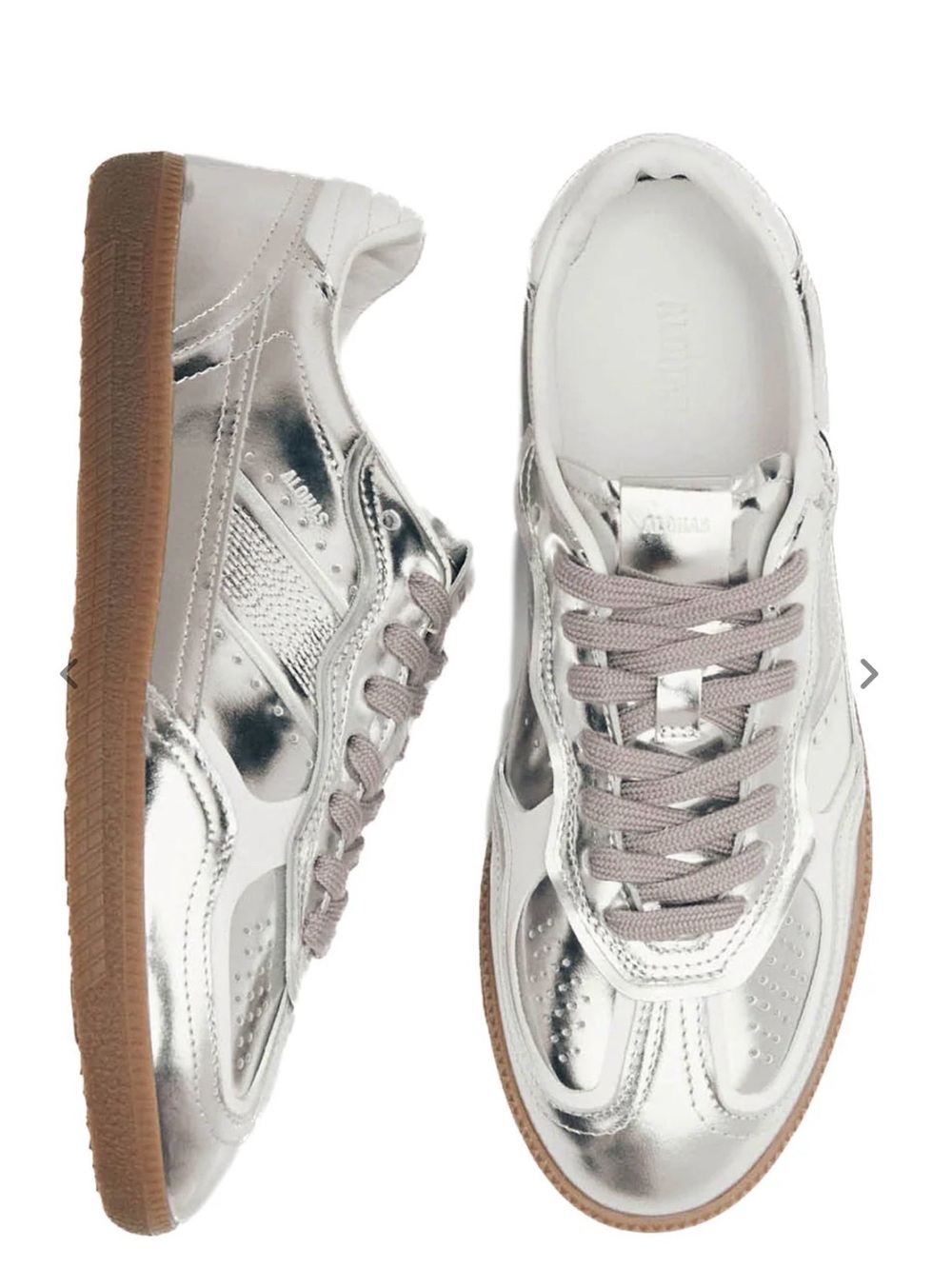 Aloha Rife Shimmer Silver Cream
Leather Sneakers